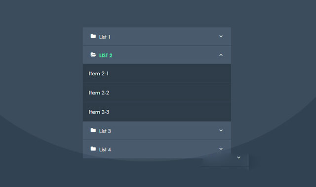  js和CSS3漂亮的手风琴菜单特效        