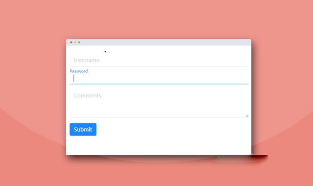  Bootstrap4表单浮动标签插件        
