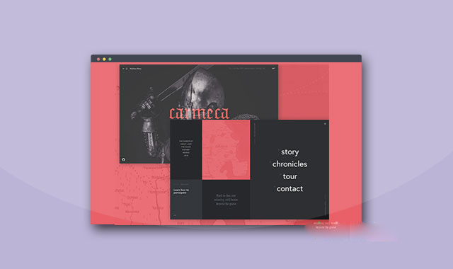  基于CSS Grid的全屏多网格菜单布局特效        