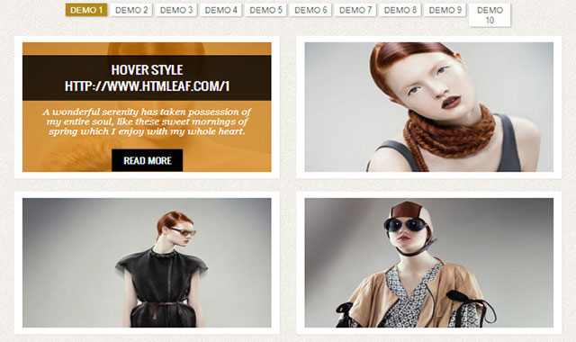  10种纯CSS3 transform鼠标悬停到图片上过渡动画效果        