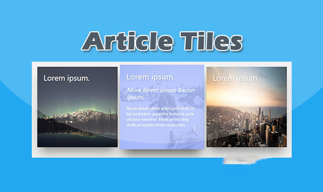  纯CSS3超酷文章卡片UI设计效果        
