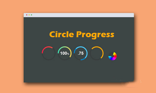  HTML5 canvas带渐变色的圆形进度条动画        